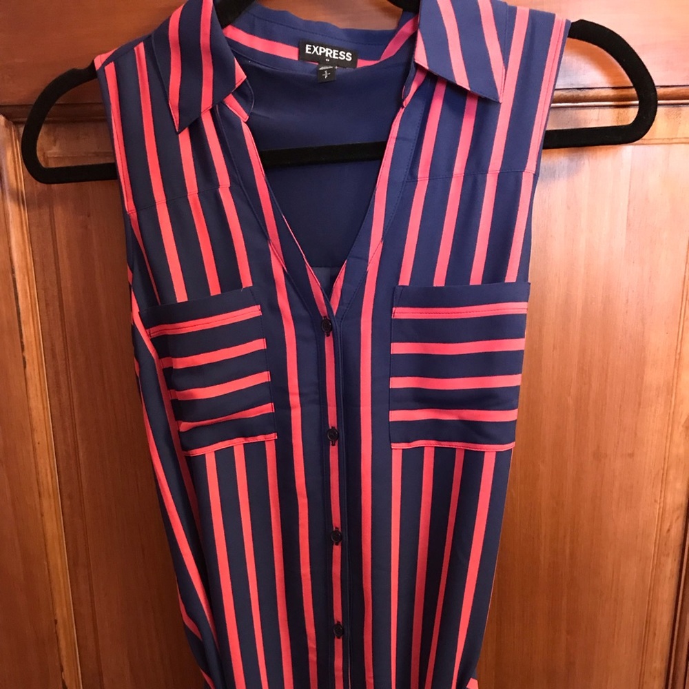 Express size Small Sleeveless Shirt Dress